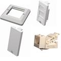 ECS 1xRJ45 UTP C6 Innfelt Komplett Produkt - Toolless